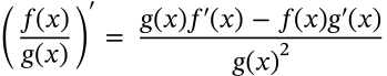 Derivative Quotient Rule