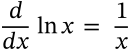 Derivative of Logarithm