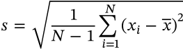 Standard Deviation of a Sample