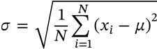 Standard Deviation of a Population