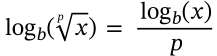 Logarithm Root