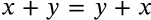 Commutative Property of Addition