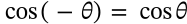 Negative Cosine Identity