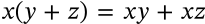 Distributive Property