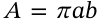 Area of an Ellipse