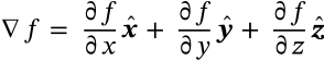 Gradient in Cartesian Coordinates