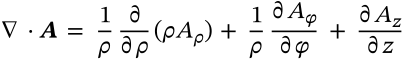 Divergence in Cylindrical Coordinates