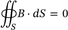 Gauss's Magnetism Law (Integral Form)